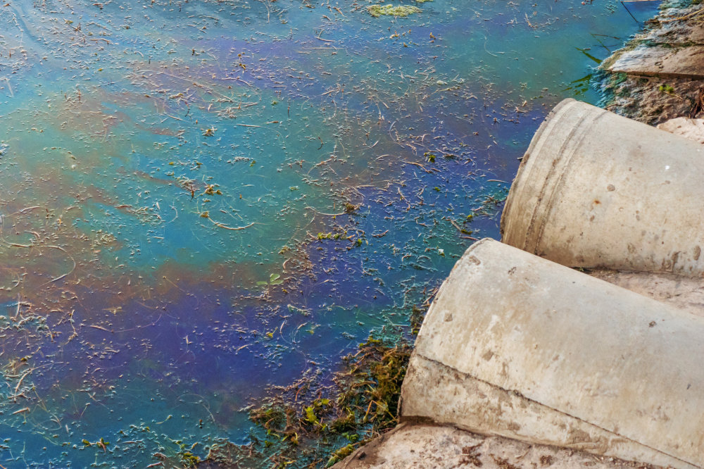 Where does marine chemical pollution come from?